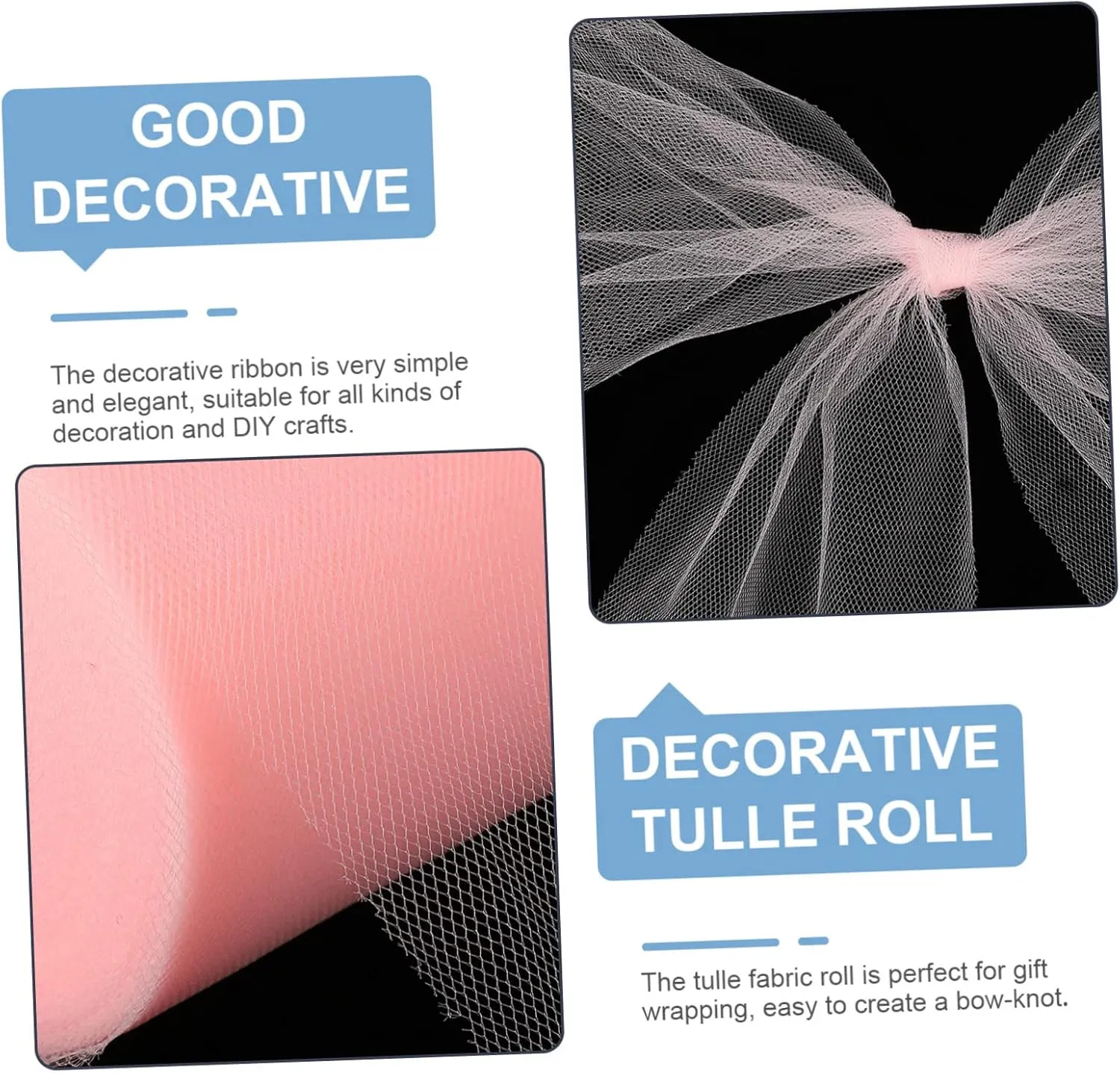 1 Roll DIY Tulle Fabric Roll Delicate Mesh Ribbon for Party Present Wrapping Wedding Decoration and Crafting Glittery Sequin Design for