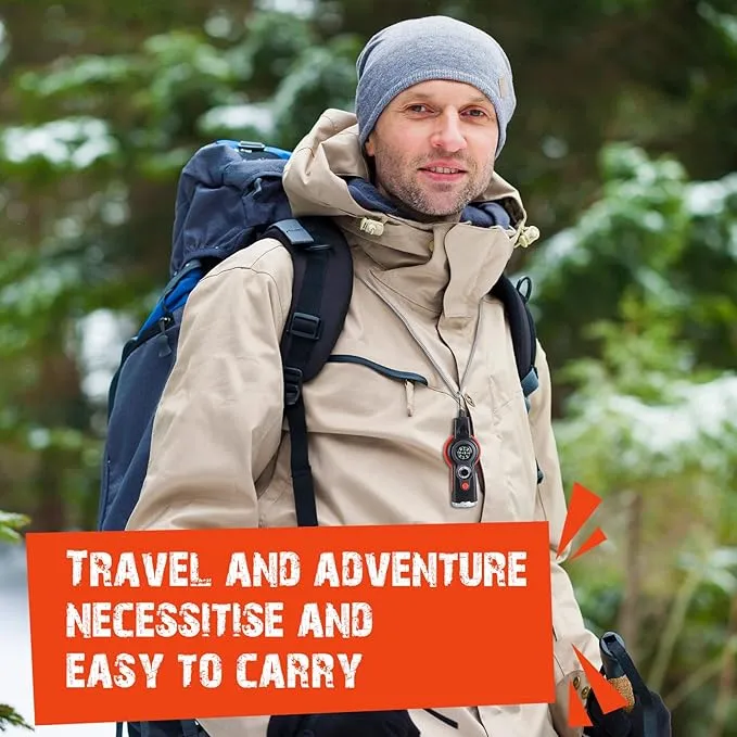 12 Pack Emergency Safety Whistle 7 in 1 Loud Survival Whistle with Lanyard Multifunctional Tool with Compass Thermometer Reflecting Mirror Magnifiers LED Lights for Outdoor Hiking