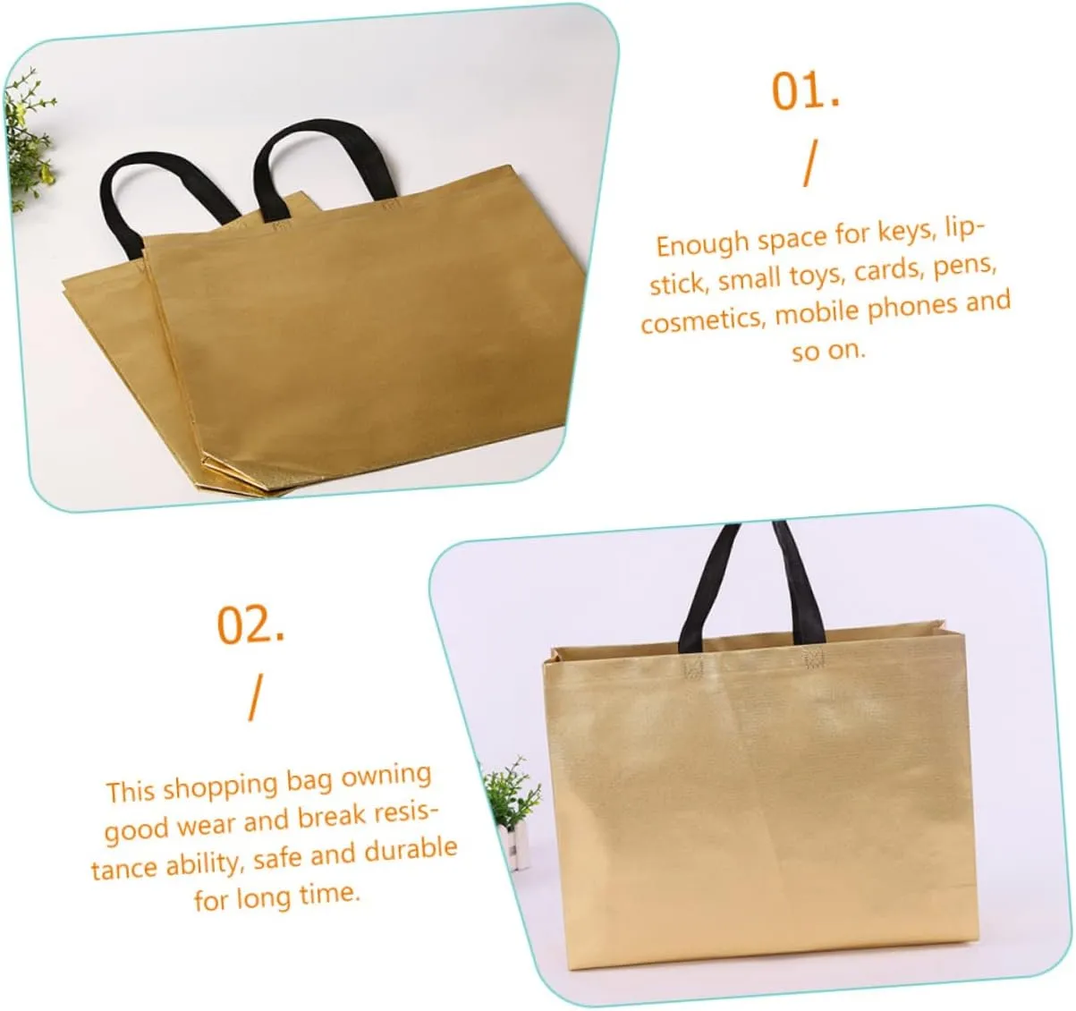 12pcs Women's Tote Bag Set Large Capacity Carrying Bag for Shopping Outdoor Daily Use Reusable