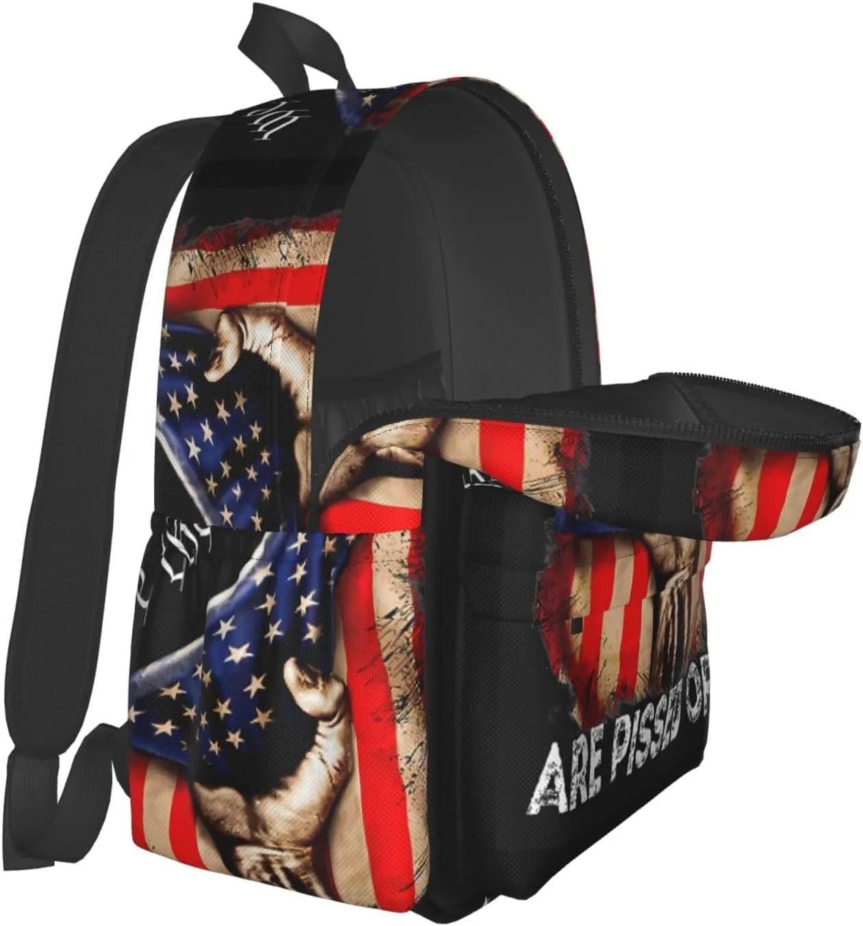 1776 America Independence Day We the People Vintage America Flag Casual Backpacks Large Travel Backpack Laptop Rucksack Sports Daypack Adjustable Strap Bag for Camping Hiking