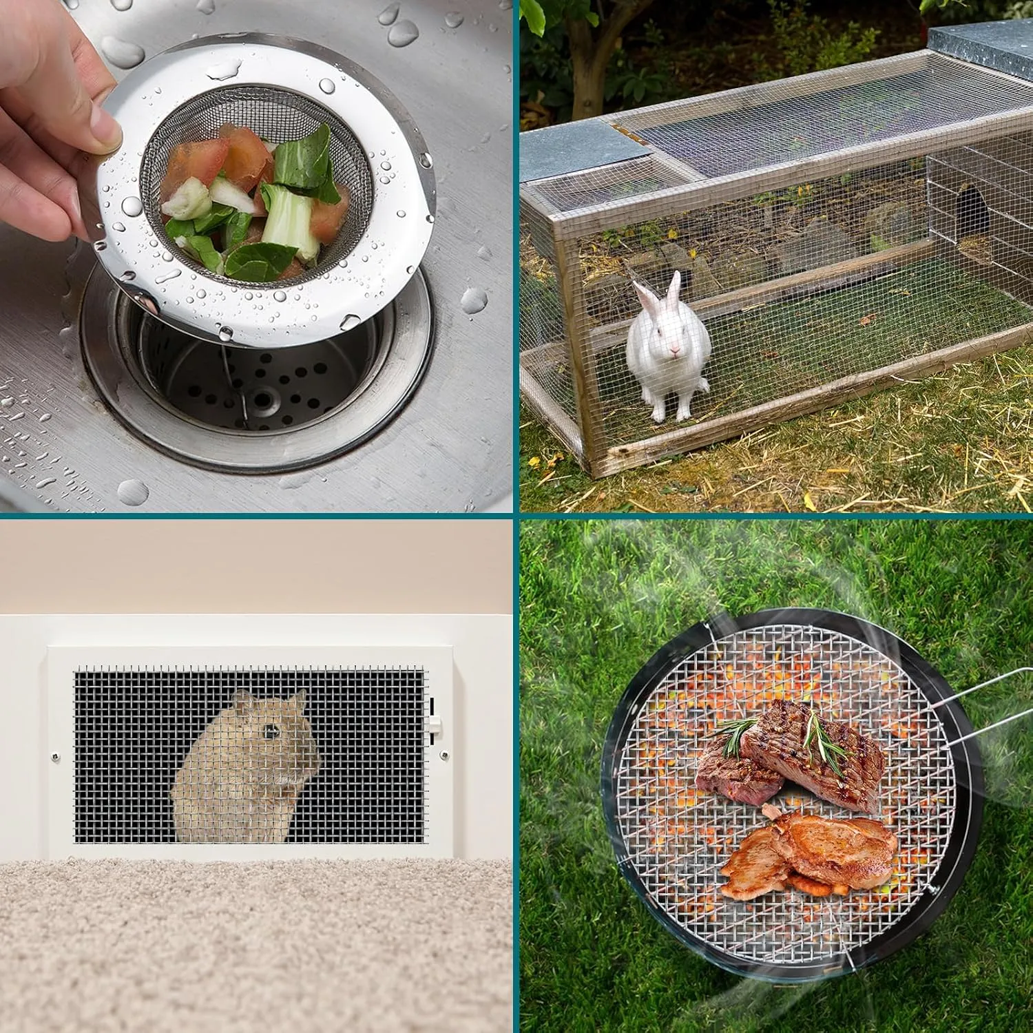 20 Mesh 304 Stainless Steel Mesh Screen, 15.7'' x 295''(40cm x 750cm) Wire Screen Mesh, Rust Free Woven Wire Mesh, Metal Mesh Screen for Air Vents, Window Screen, Filters, Garden Covers