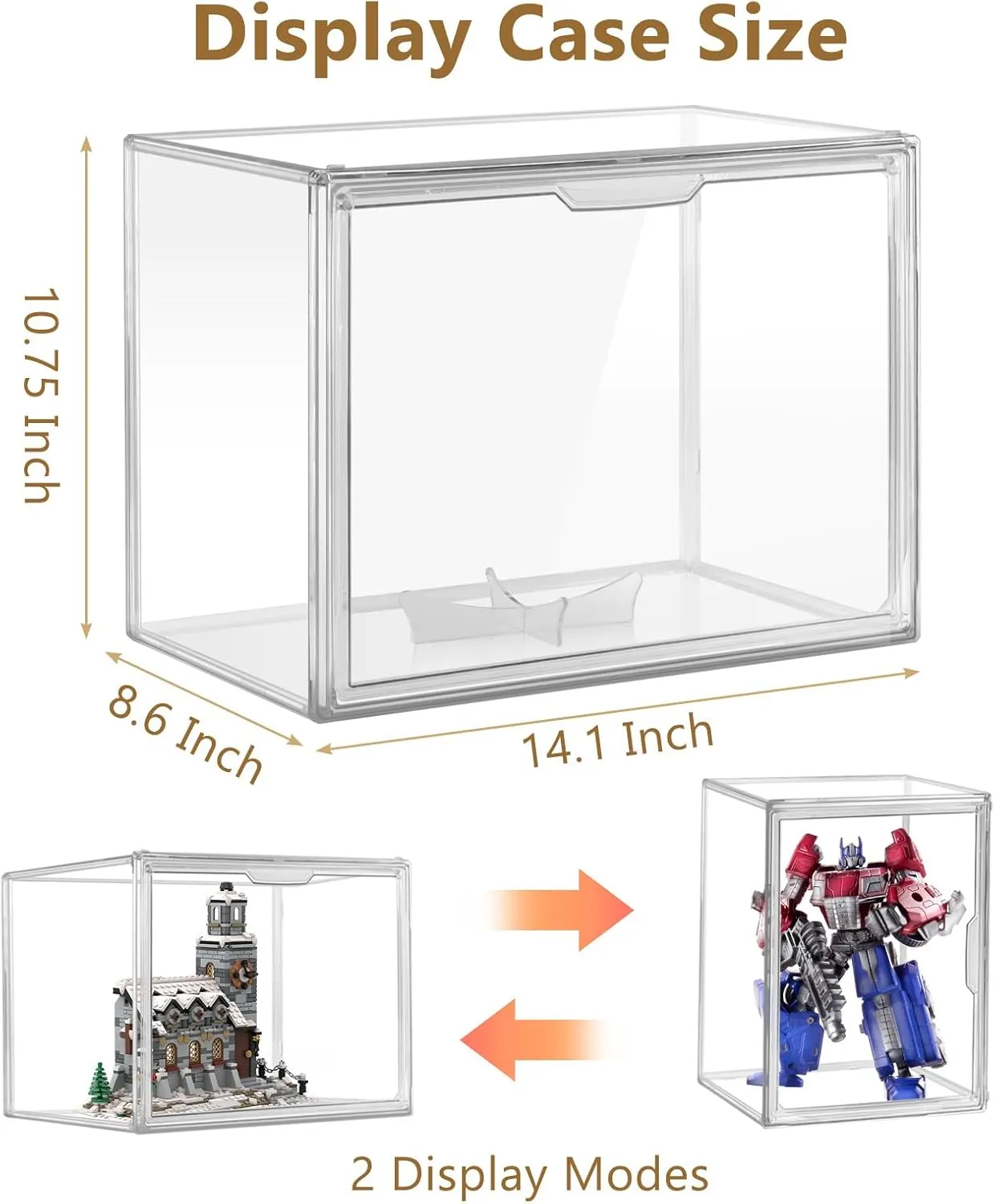 2PCS Handbag Organizer Storage, Makeup Organizer Storage, Clear Stackable Storage Bins, UV Protected Display Case for Handbags and Autographed Footballs,Large Action Figure, Book,Shoes,Hat,Models