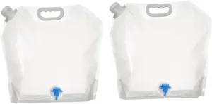 2pcs Portable Folding Camping Water Bag Collapsible Water Storage Waterproof Hiking Storage Container