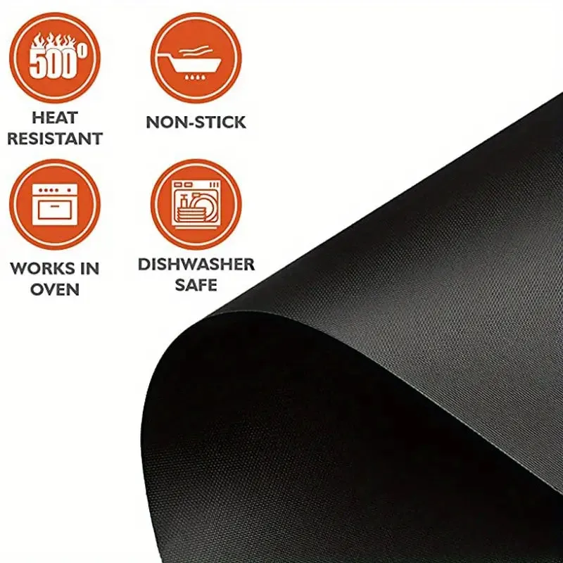 3-Pack: Non-Stick BBQ Grill Mesh Mats
