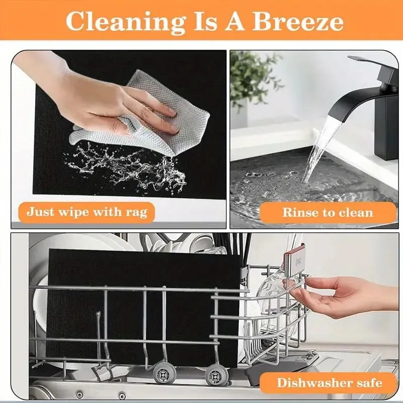 3-Pack: Non-Stick BBQ Grill Mesh Mats