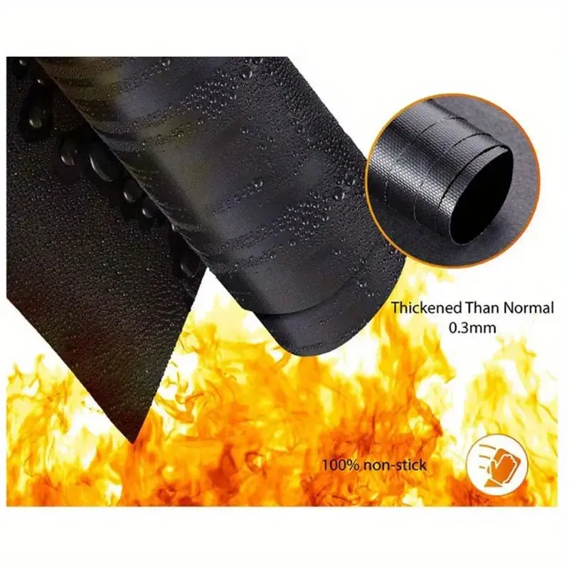 3-Pack: Non-Stick BBQ Grill Mesh Mats