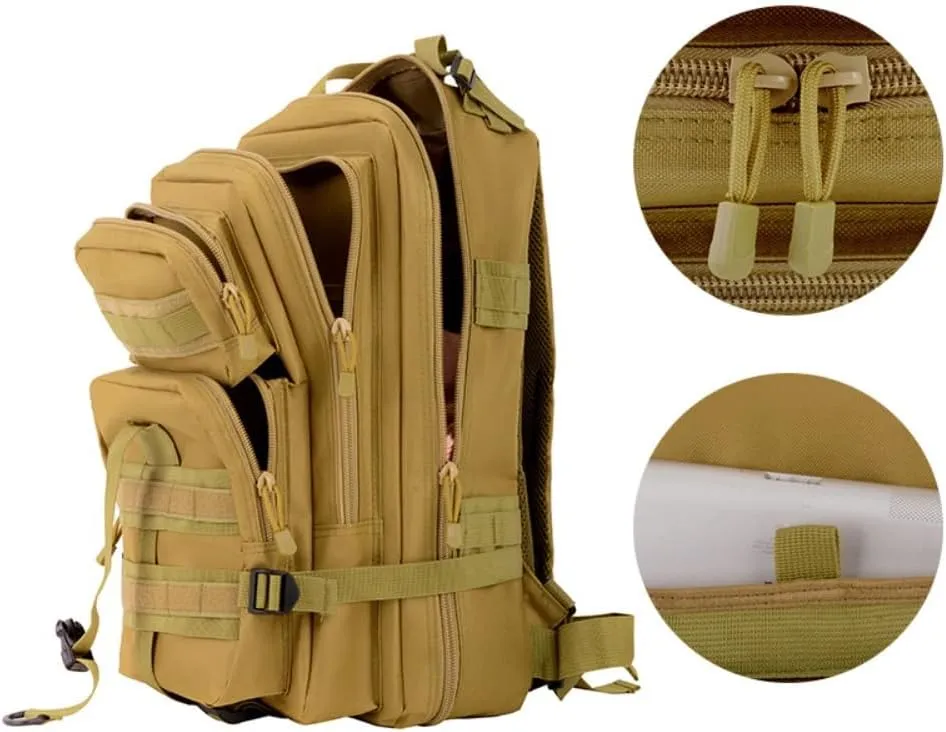 35L Waterproof Hiking Tactical Backpack Lightweight & Ergonomic Design for Camping, Trekking, Outdoor Adventures(Jungle Camo)