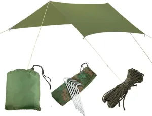 3X3 M 10X10 Ft Waterproof Tarp Camping Tarp UV Light Taper Tent Suntan UV Cut Camp Ultra Lightweight Tent Curtain Equipped with Outdoor Storage Case