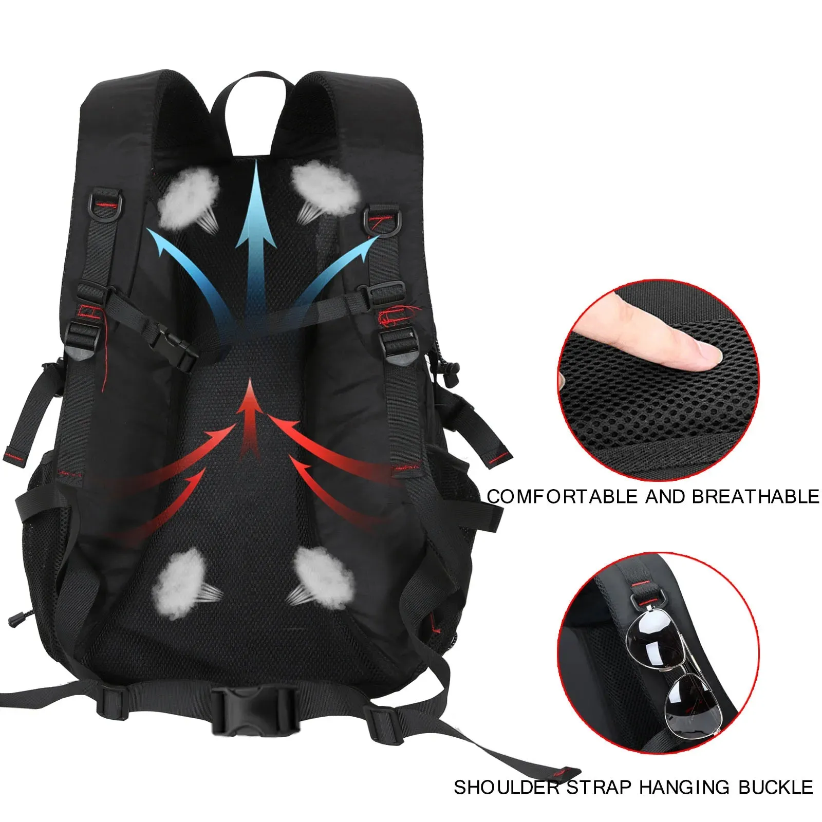40L Waterproof Lightweight Travel Backpack for Outdoor Hiking and Camping
