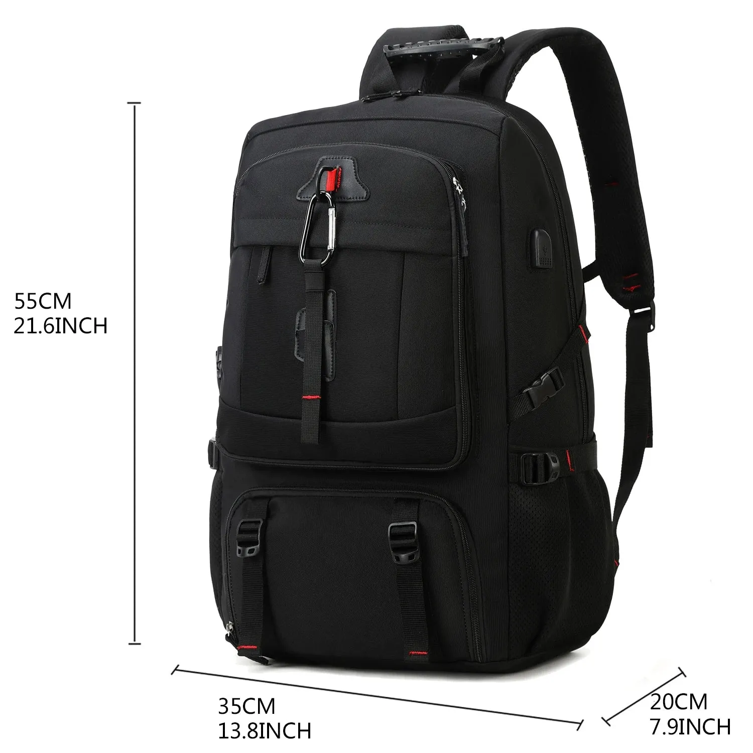 50L Waterproof Backpack with Shoe Compartment