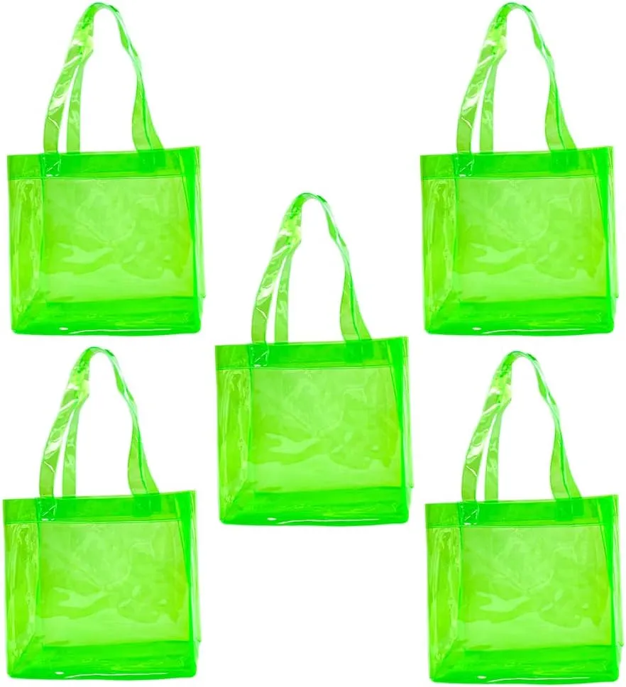 5PCS fashion jelly PVC waterproof large-capacity tote bag for shopping and travel storage needs