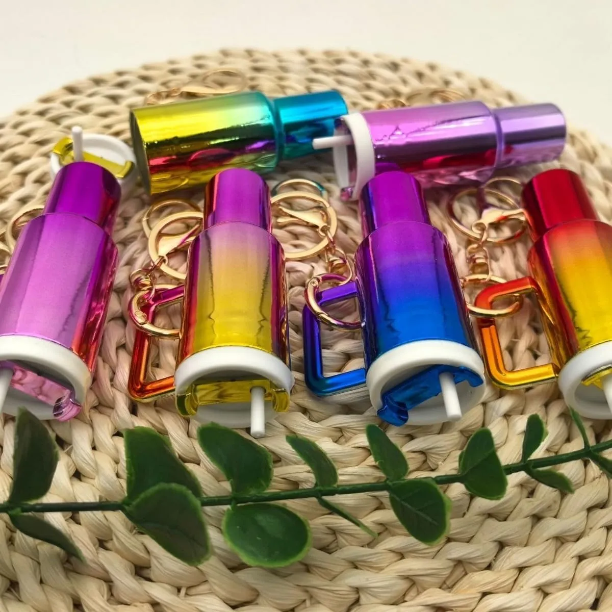 6pcs Mini Tumbler Keychain,Cup Keychain for Stanley Cup,Key Purse Handbag Charms for Women,Chapstick Holder for Girls
