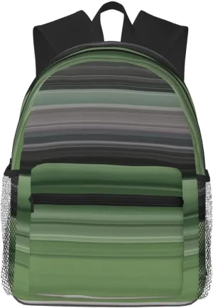 Abstract #1 Olive Green And Grey Lightweight Packable Backpack Travel Casual Hiking Daypack Foldable Backpack For Men Women