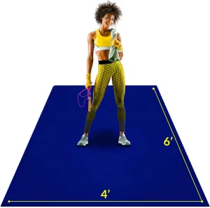 ActiveGear Large Exercise Mat for Home Workout | Workout Gym Flooring for Home Gym | Rubber Workout Mat - 6 x 4 ft