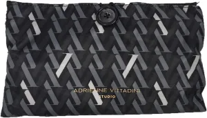 Adrienne Vittadini Travel Hanging Cosmetic Pouch Case, Black/Grey