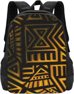 Afrocentric Motif Lightweight Packable Backpack Travel Casual Large Capacity Daypack Foldable Backpack For Men Women