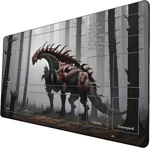 AI Painting TCG Playmat - MTG Trading Card Game Mat with Zone, 24x14 Inches Premium MTG Playmat - The Perfect Companion for Intense Card Battles - Fantasy Dark Vampire Lotus-087