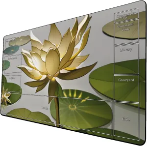 AI Painting TCG Playmat - MTG Trading Card Game Mat with Zone Layout, 24x14 Inches Premium MTG Play Mat - The Perfect Companion for Intense Card Battles - Fantasy Dark Skull Black Lotus 424A341