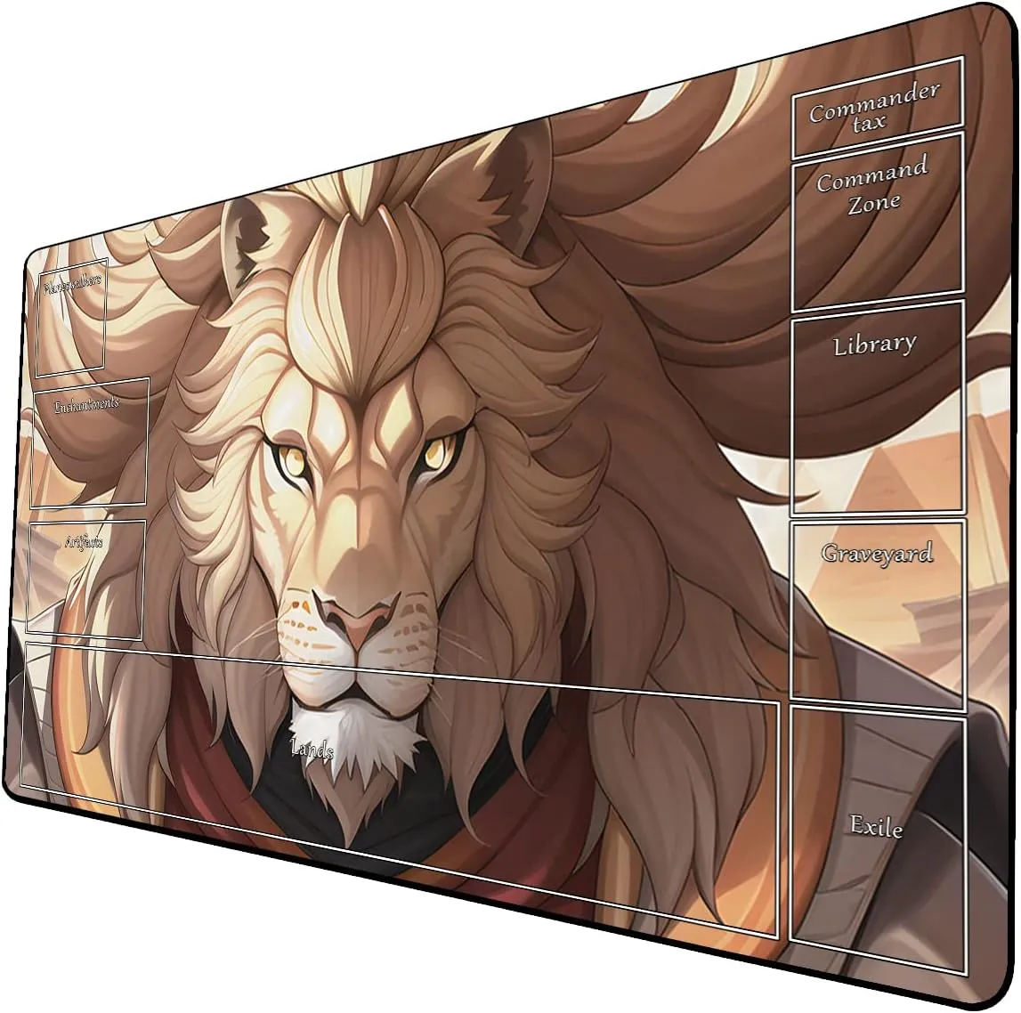 AI Painting TCG Playmat - MTG Trading Card Game Mat with Zone Layout, 24x14 Inches Premium MTG Play Mat - The Perfect Companion for Intense Card Battles - Fantasy Dark Skull Black Lotus 509A121