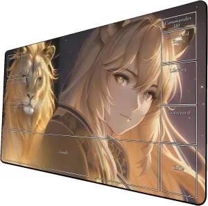 AI Painting TCG Playmat - MTG Trading Card Game Mat with Zone Layout, 24x14 Inches Premium MTG Play Mat - The Perfect Companion for Intense Card Battles - Fantasy Dark Skull Black Lotus 509A235