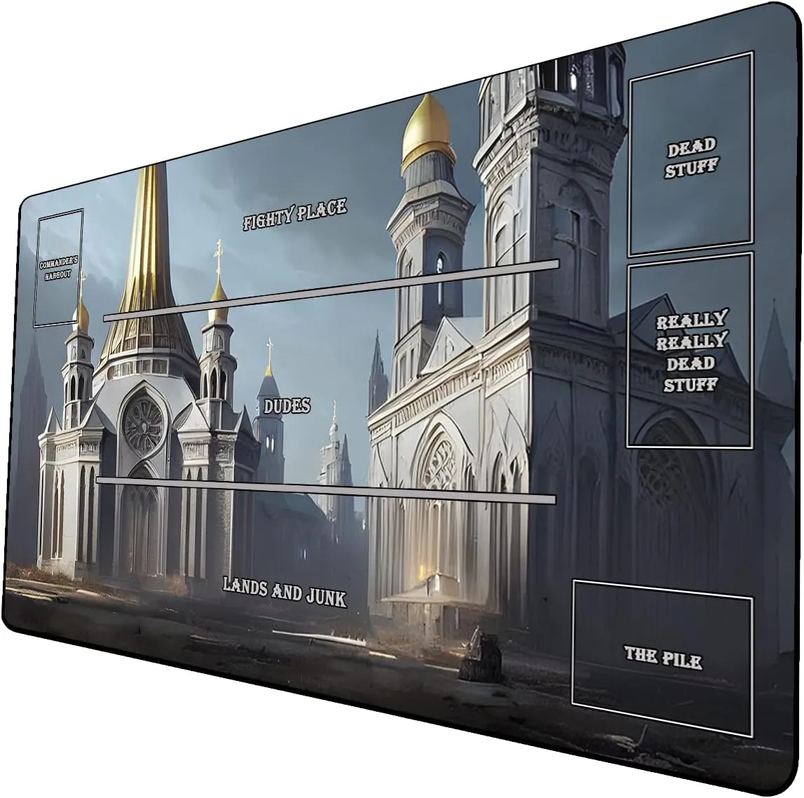 AI Painting TCG Playmat - MTG Trading Card Game Mat with Zones, 24x14 Inches Premium MTG Playmat - The Perfect Companion for Intense Card Battles - Fantasy Dark Vampire Lotus-048