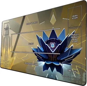 AI Painting TCG Playmat - MTG Trading Card Game Mat with Zones, 24x14 Inches Premium MTG Playmat - The Perfect Companion for Intense Card Battles - Fantasy Dark Vampire Lotus-069