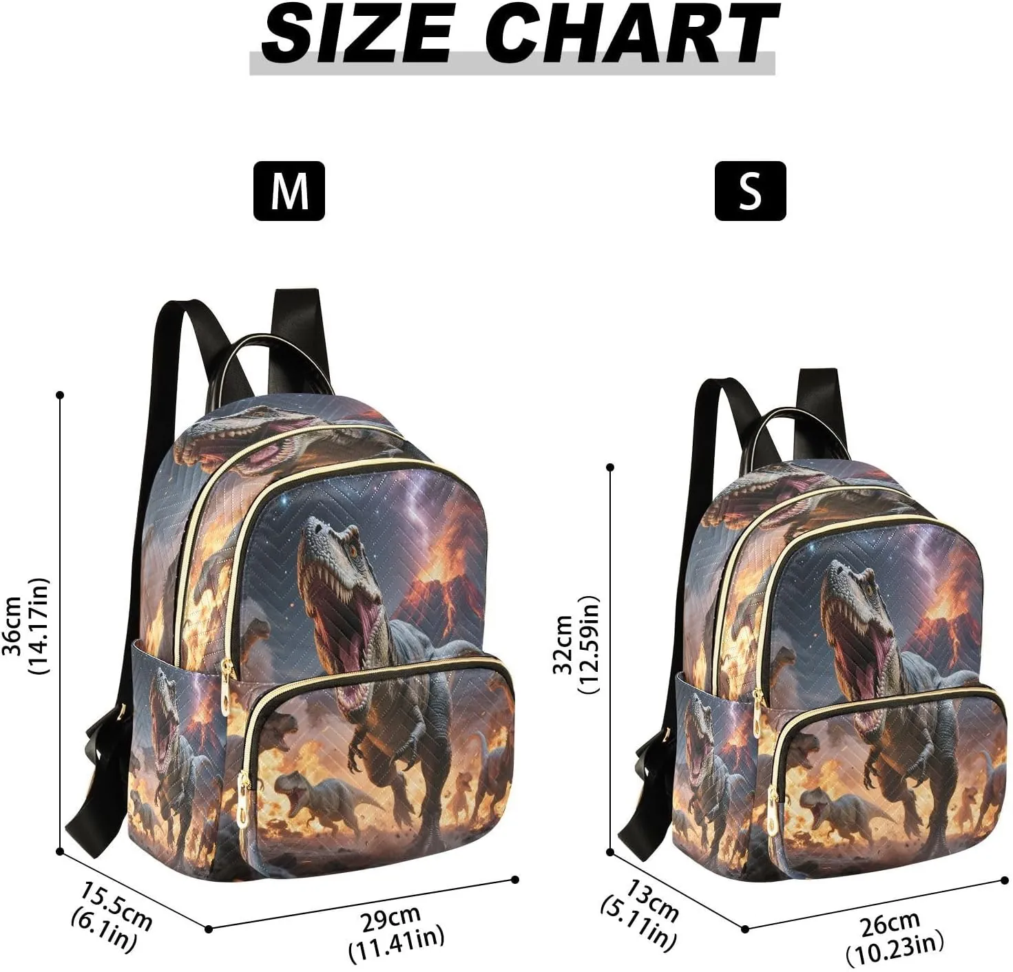 ALAZA Mini Backpack for Women Many Dinosaur Roar Travel Backpack Purse for Ladies Handbag Shoulder Bag Casual Daypack, M