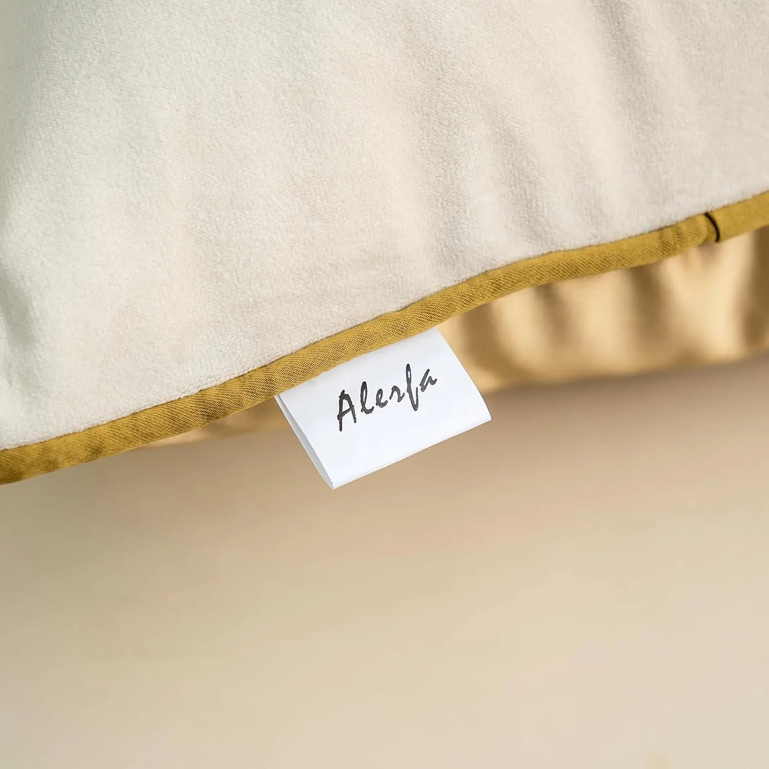 Alerfa 20 x 20 Inch Khaki White Geometric Striped Gold Leather Patchwork Velvet Cushion Case Luxury Modern Lumbar Throw Pillow Cover Decorative Pillow for Couch Sofa Living Room Bedroom Car