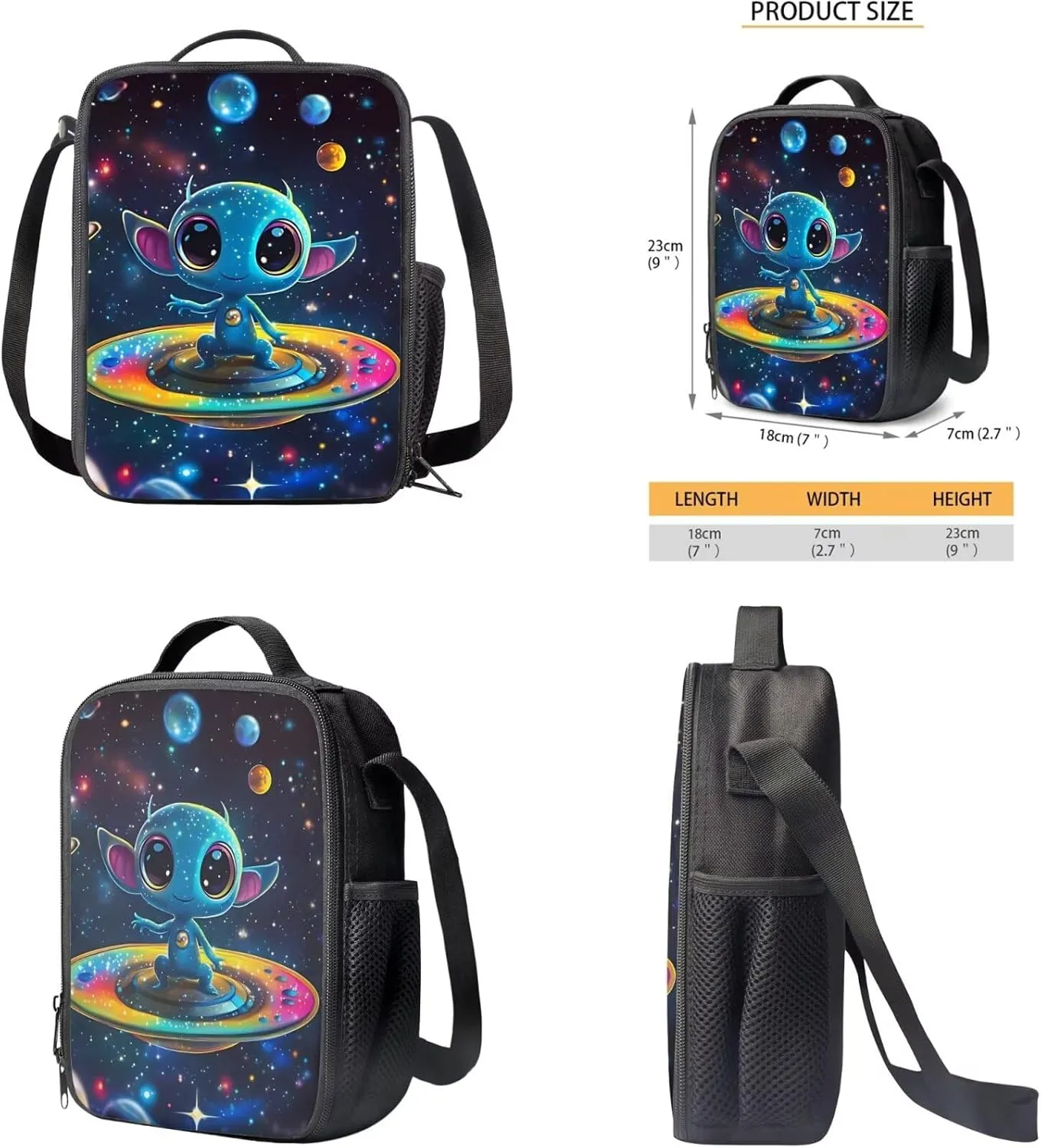 Alien School Backpack for Girls 8-10 Teen Boys Teen Girls Portable Lightweight Elementary Bookbag for Students Shoulder Bag with Adjustable Strap Carry More Firmly Comfortably