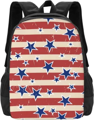 American Patriotic Stars And Stripes Lightweight Packable Backpack Travel Casual Large Capacity Daypack Foldable Backpack For Men Women