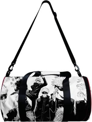 Anime Jujutsu Kaisen Gym Bag Manga Cosplay Sport Duffel Bag With Shoe Compartment(Gojo BW)