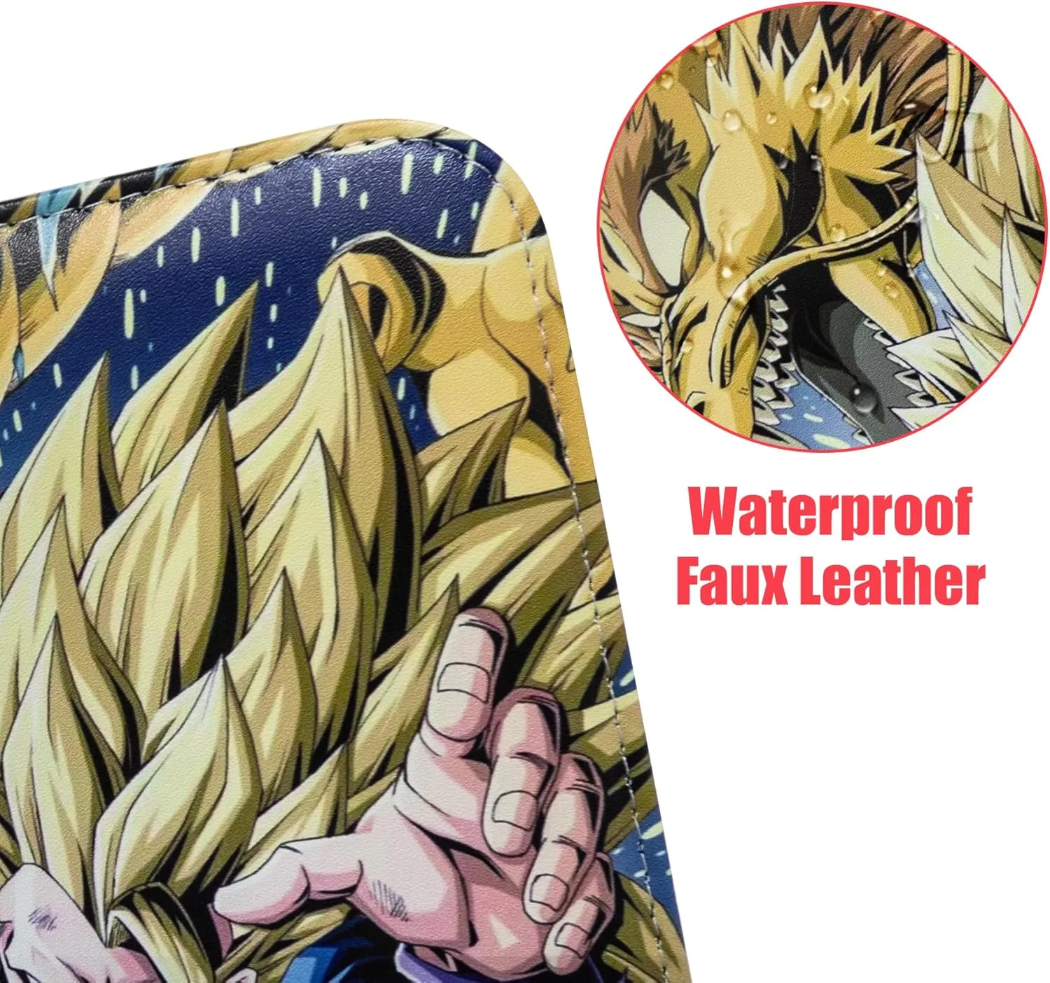 Anime Trading Card Binder for Dragon Ball, One Piece TCG - 4 Pocket With 50 Sleeves, Up to 400 Cards - Waterproof Son Goku Storage Book, Dragonball Z Display Case