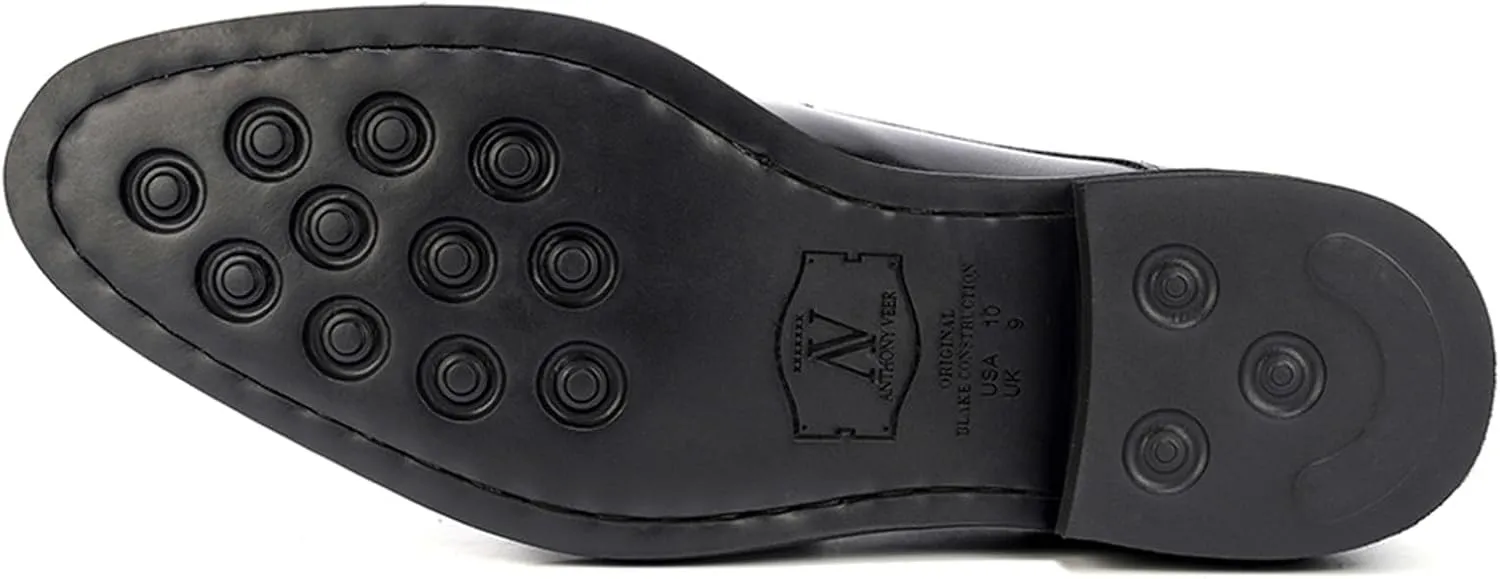 Anthony Veer Walton Split-Toe Dress Shoes for Men | Lace-up | Blake Stitch Construction | Ortholite Cushion Comfort | Full Grain Calfskin Leather