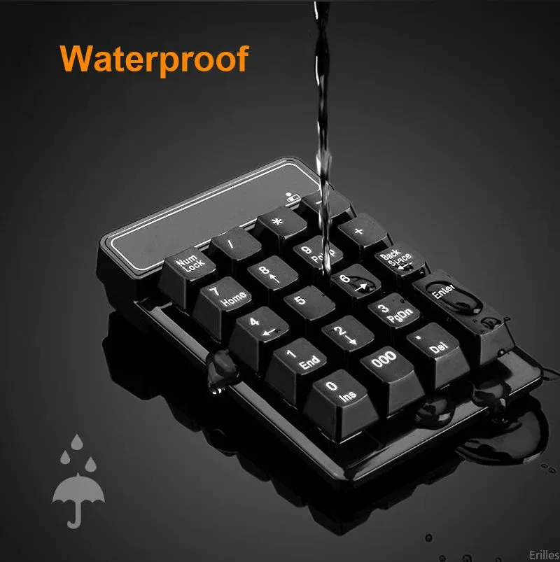 ANYMOB Numeric Keypad Mini USB Wireless Bluetooth Wired 19 Keys Numpad