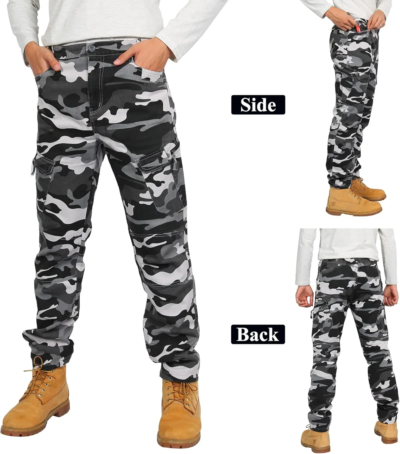 APTRO Men's Cargo Pants Camo Casual Work Military Tactical Pants