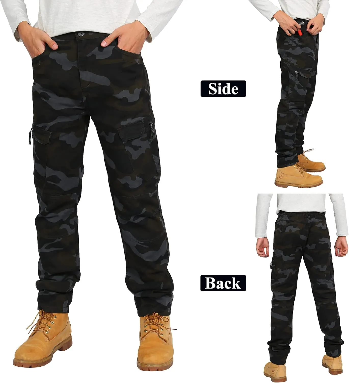 APTRO Men's Cargo Pants Camo Casual Work Military Tactical Pants
