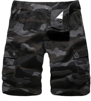 APTRO Men's Cargo Shorts Multi-Pockets Twill Camo Casual Work Shorts