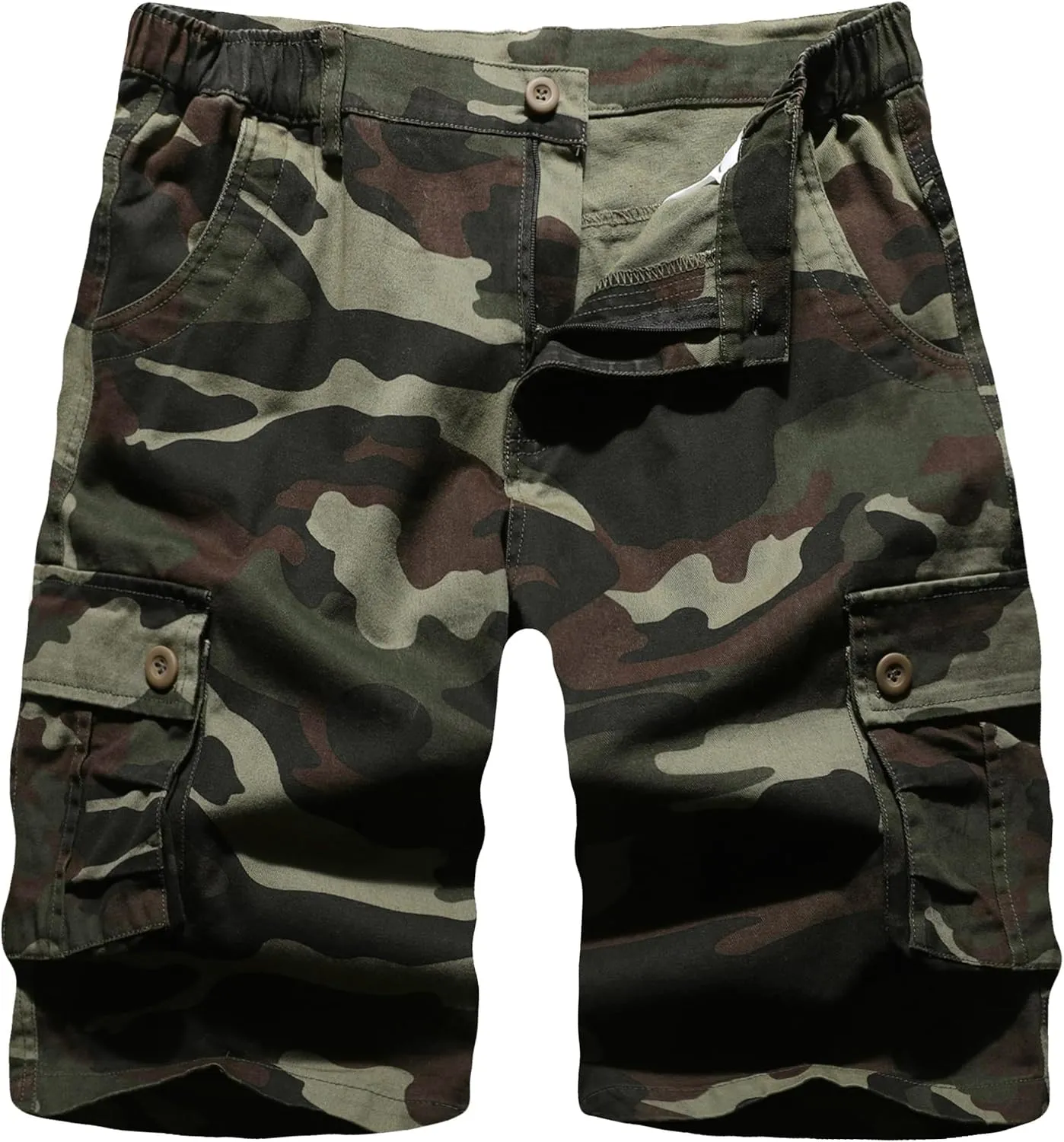 APTRO Men's Cargo Shorts Multi-Pockets Twill Camo Casual Work Shorts