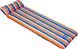 Aqua 3-in-1 Fold & Go Tanning Pool Float, Mat and Tanning Pool Lounger – Padded Mat for Land or Water with Carry Strap – Multiple Colors