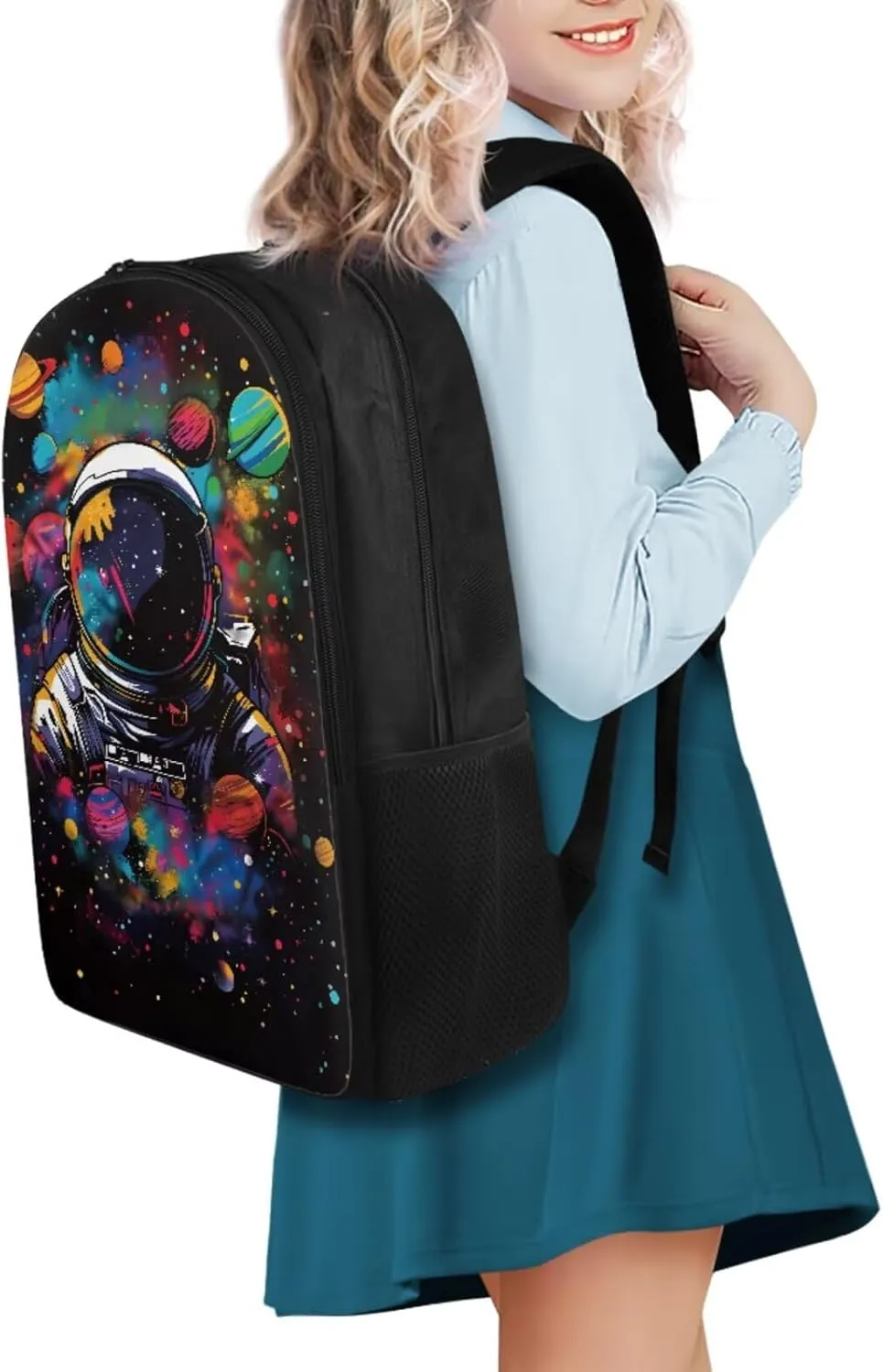 Astronaut 3rd Grade Backpack for Boys Kids Bookbag with Lunch Box Cool Backpacks for Boys Elementary School Bag Pencil Case Water Bottle Sleeve Hiking Daypack Rucksack for School