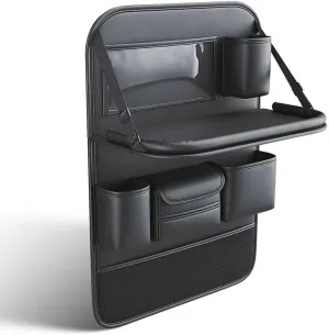 Back Seat Car Organiser for Hyundai EON, Back Seat Storage Bag with Table Holder, Storage Pockets Seat Back Protectors, Car Accessories