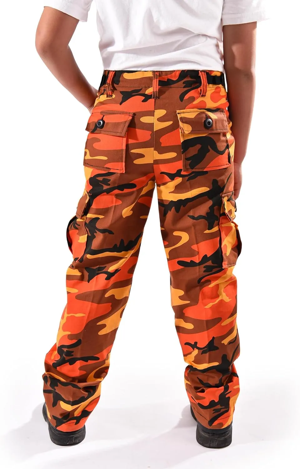 BACKBONE Boys Girls Kids Combat Army Ranger Camping Outdoor camo Cargo Pants Trousers