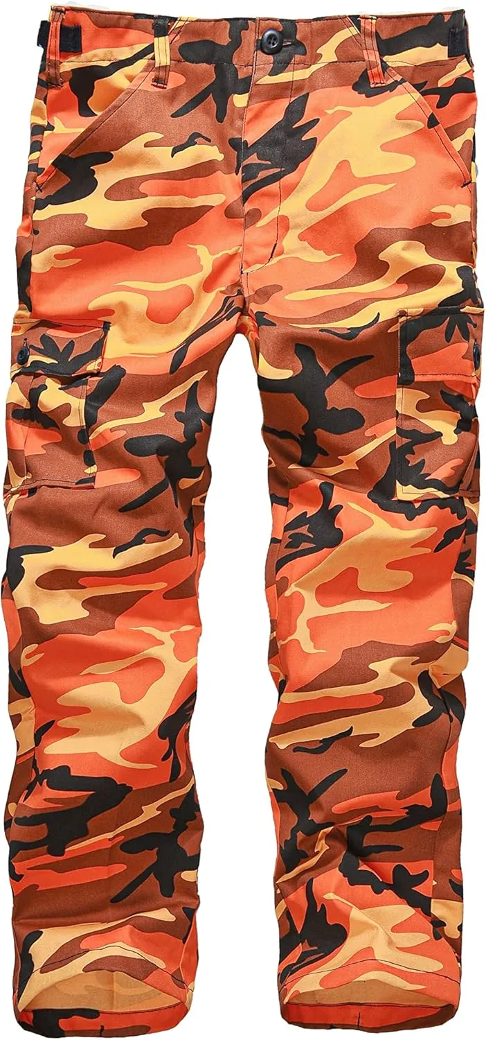 BACKBONE Boys Girls Kids Combat Army Ranger Camping Outdoor camo Cargo Pants Trousers