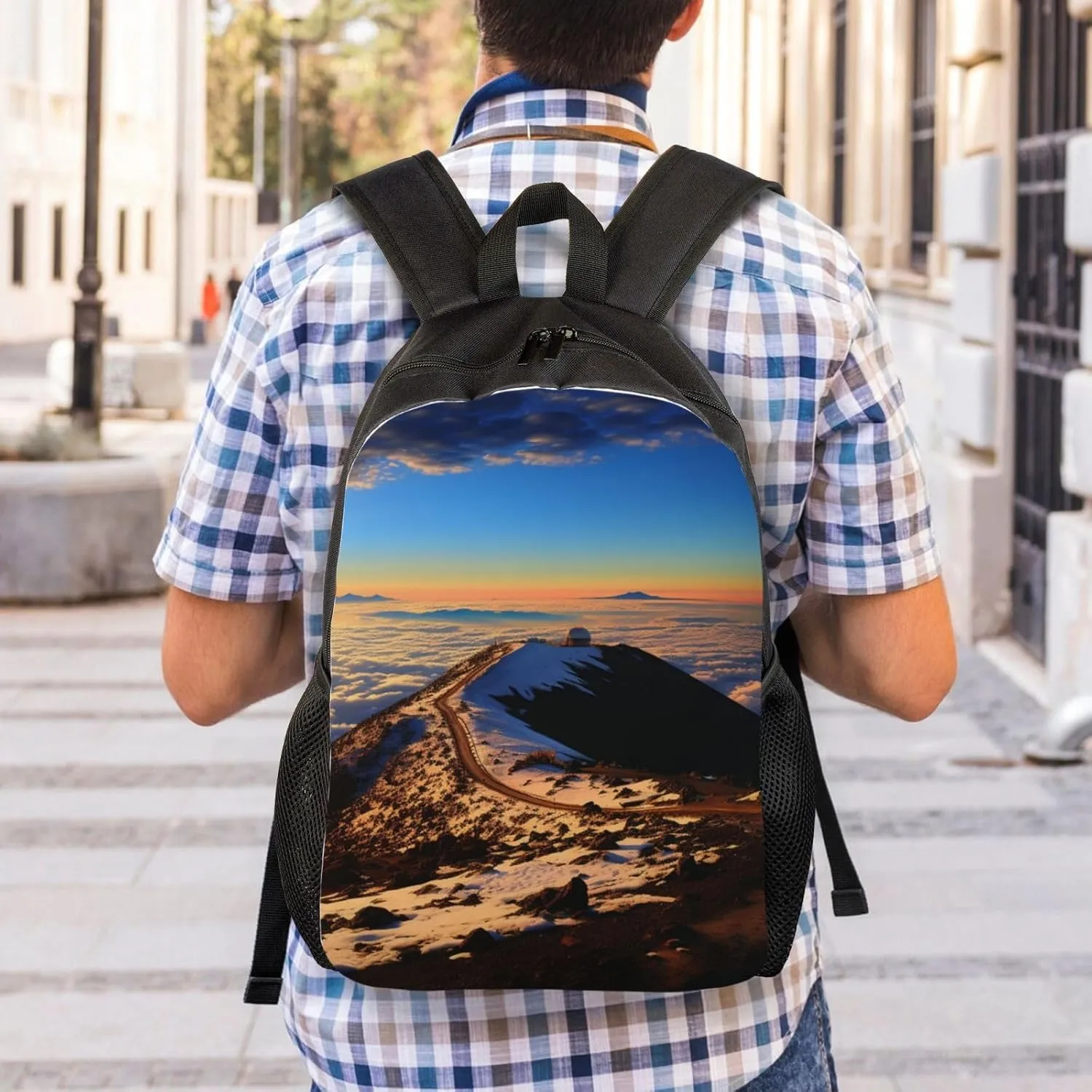 Backpack Mauna Kea Summit Sunset Travel Casual Laptop Backpack Waterproof Hiking Daypack For Men Women