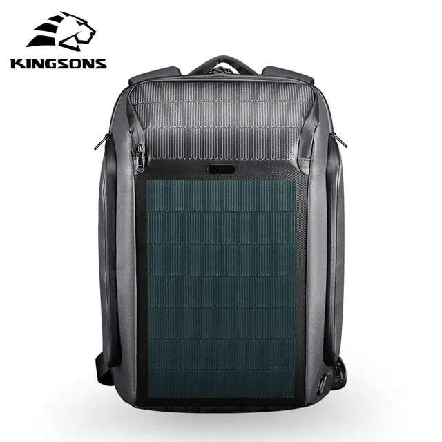 Backpacks Panel Kingsons Security Personalized assistance Anti-theft Beam Men's Bags Travel Backpack Solar Efficiency Solar Hot-ticket item Backpacks Shoulder Charging