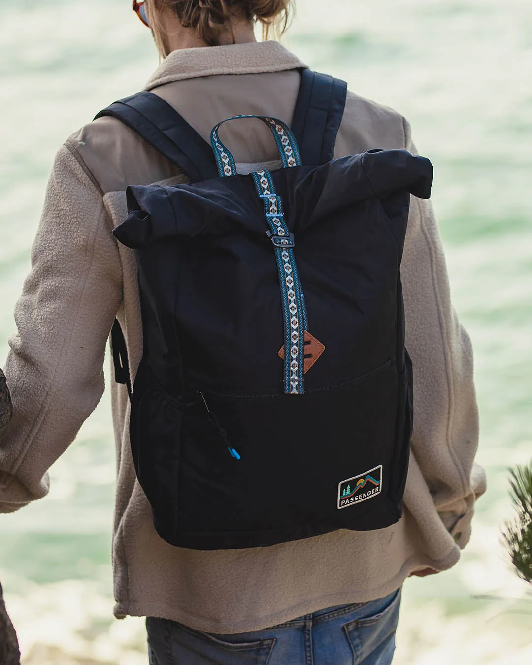 Backwoods Recycled Rolltop 32L Backpack - Black