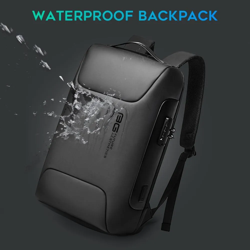 BANGE Anti Theft Backpack,Business Backpacks with USB Charging Port, Slim Laptop Back Pack Fit for 15.6 INCH,Men Travel Backpack with Water Bottle Holder for Men and Women…