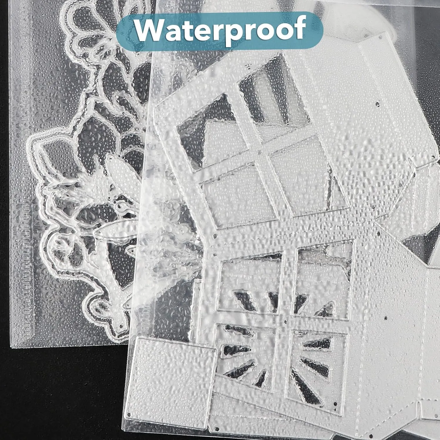 BAOFALI 100 Pcs/Set 7x9.4inch Clear Stamp and Die Storage Pockets, Stamp Storage Bags, Plastic Envelopes, DIY Scrapbooking Storage Die Cuts for Stencil Storage Card Making Cutting Dies