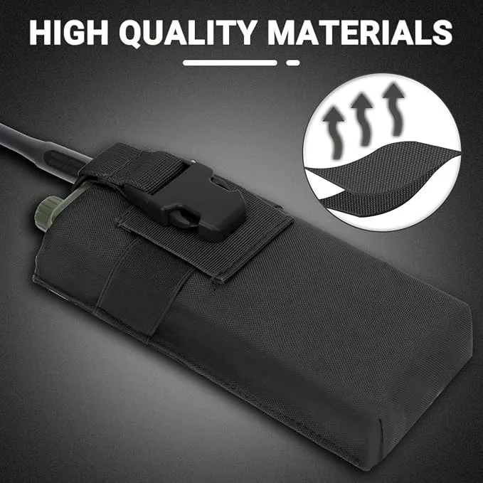 BAOFENG Radio Hoster Molle Radio Pouch Tactical Radio Holder Radio Case Molle Radio Bag Nylon for AR-152 UV-25 AN/PRC 148 152Two Way Radio Walkie Talkies Adjustable Storage