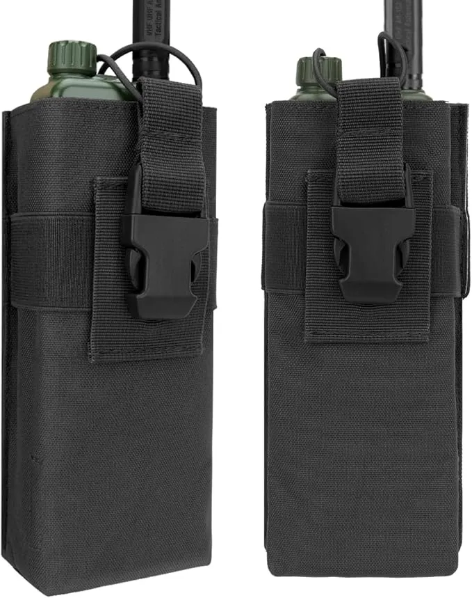 BAOFENG Radio Hoster Molle Radio Pouch Tactical Radio Holder Radio Case Molle Radio Bag Nylon for AR-152 UV-25 AN/PRC 148 152Two Way Radio Walkie Talkies Adjustable Storage